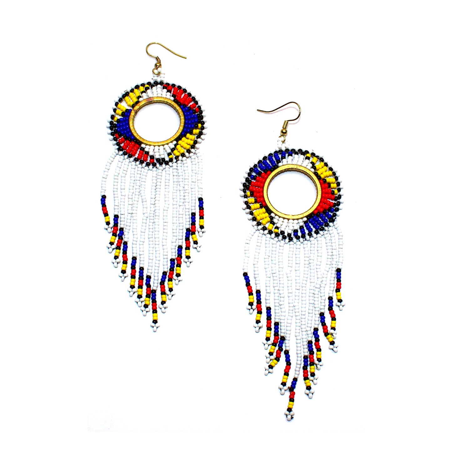 Seed Bead Fringe Earring