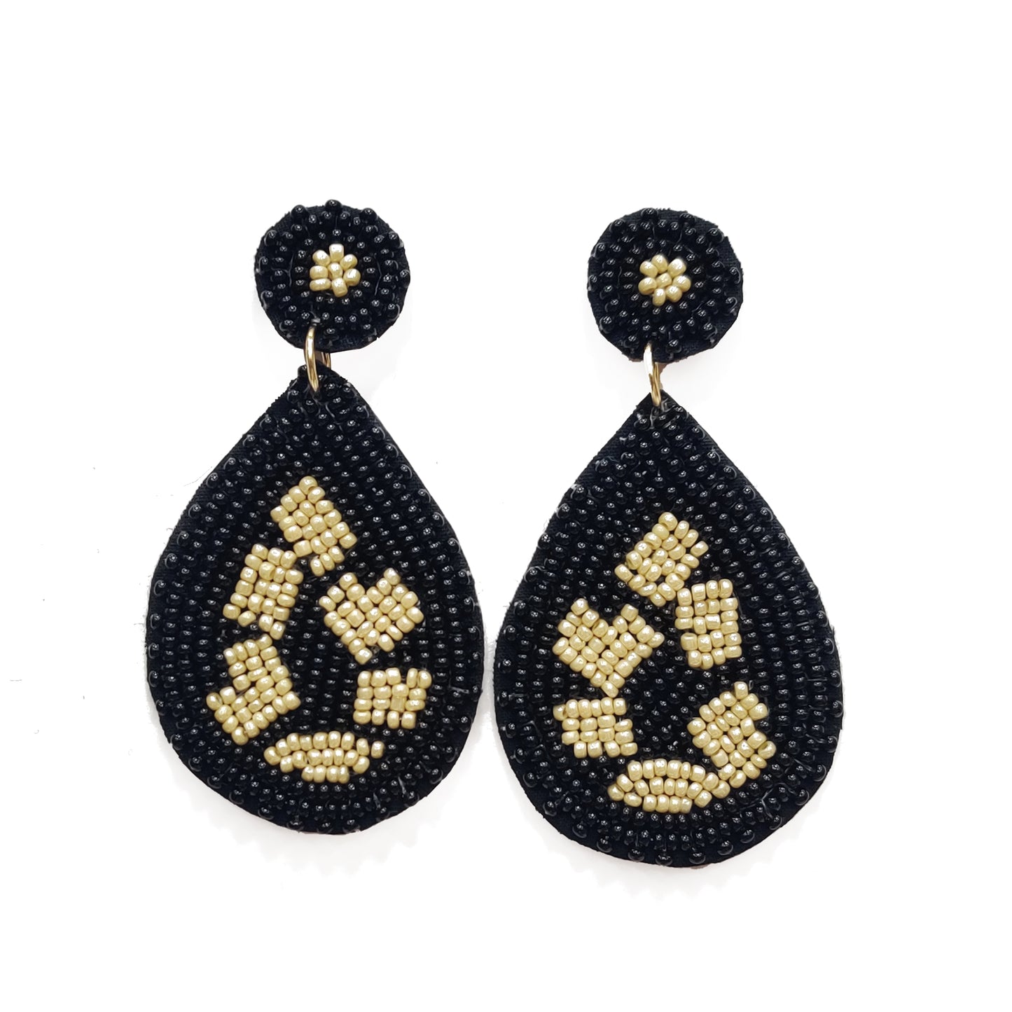 Seed Bead Embroidery Earring