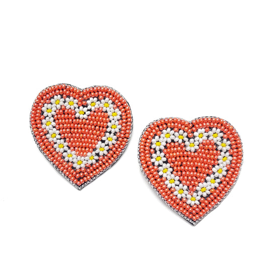 Seed Bead Embroidery Earring