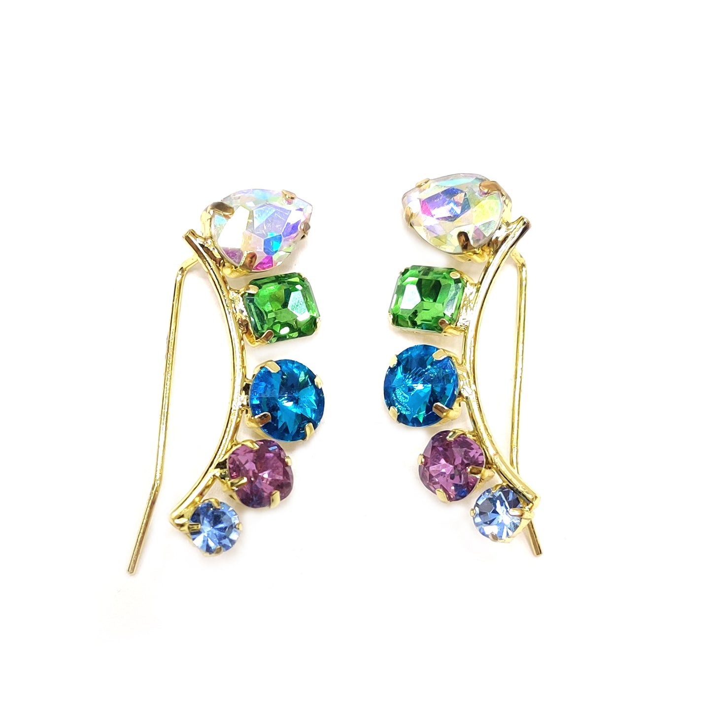 Glass Rhinestone Ear Cuff