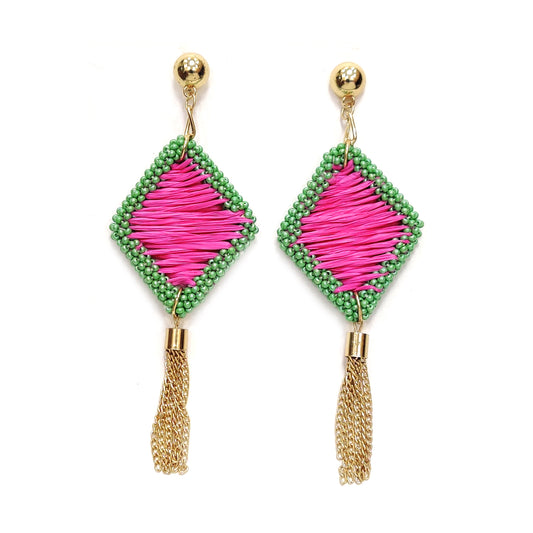 Raffia Wrapped Earring