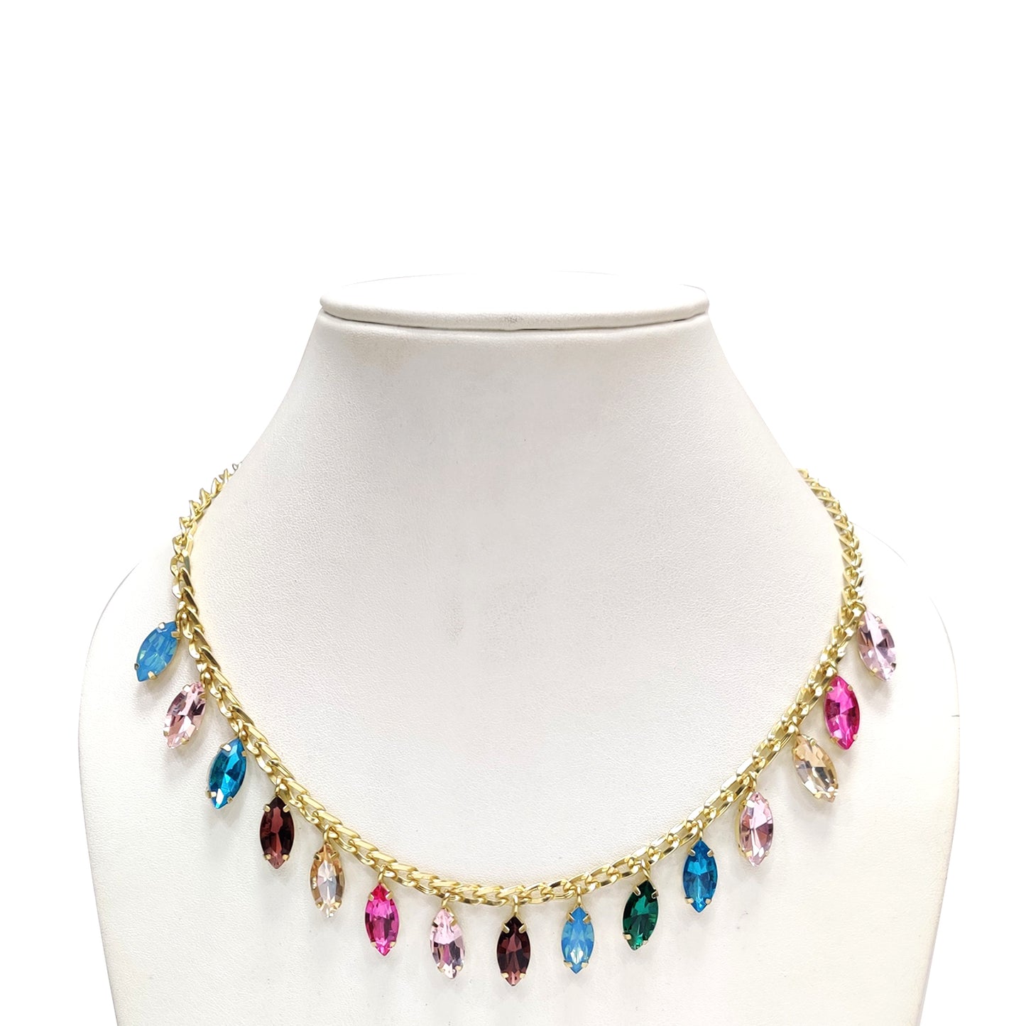 Glass Rhinestone Necklace