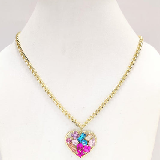 Glass Rhinestone Necklace